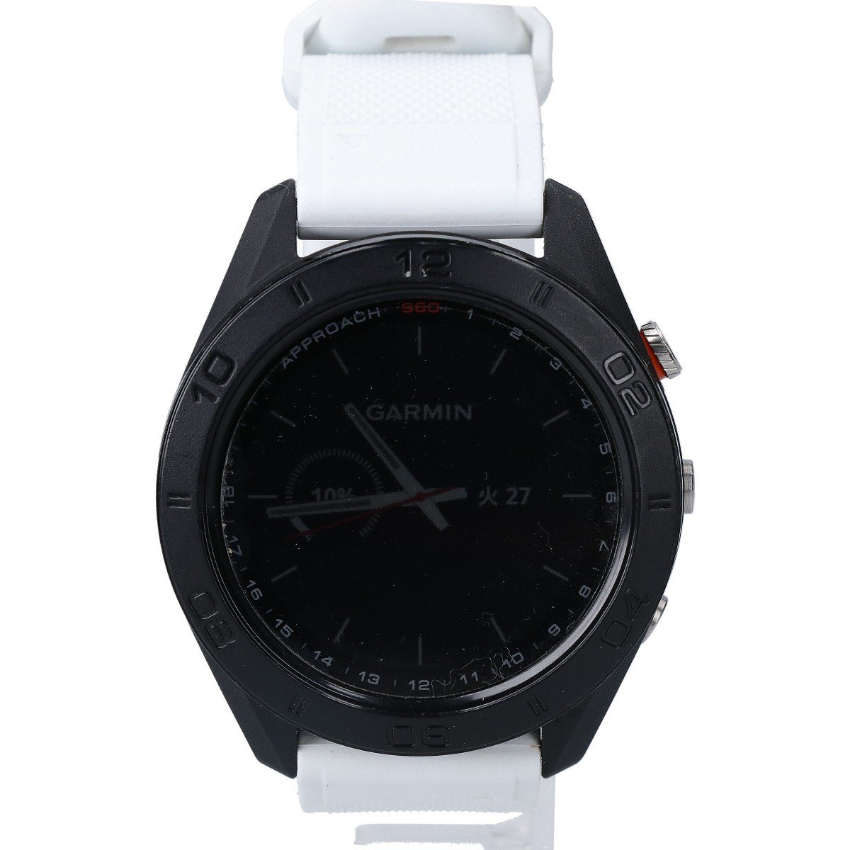 1円 GARMIN ガーミン APPROACH S60 ラバーベルト GPSゴルフウォッチ スマートウォッチ 腕時計 ホワイト メンズ_画像2