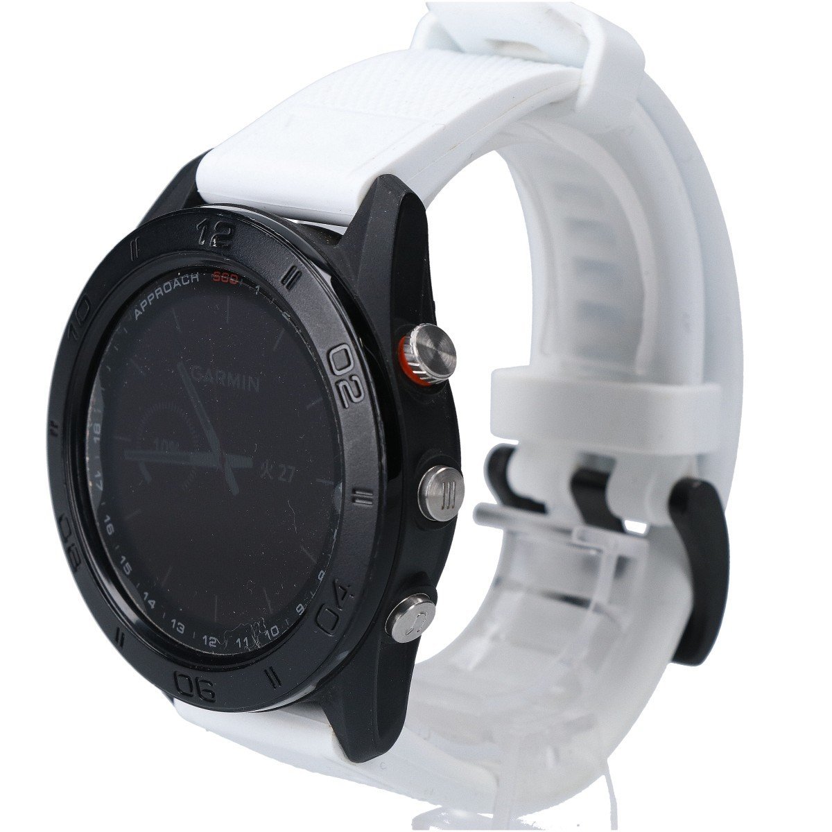 1円 GARMIN ガーミン APPROACH S60 ラバーベルト GPSゴルフウォッチ スマートウォッチ 腕時計 ホワイト メンズ_画像3