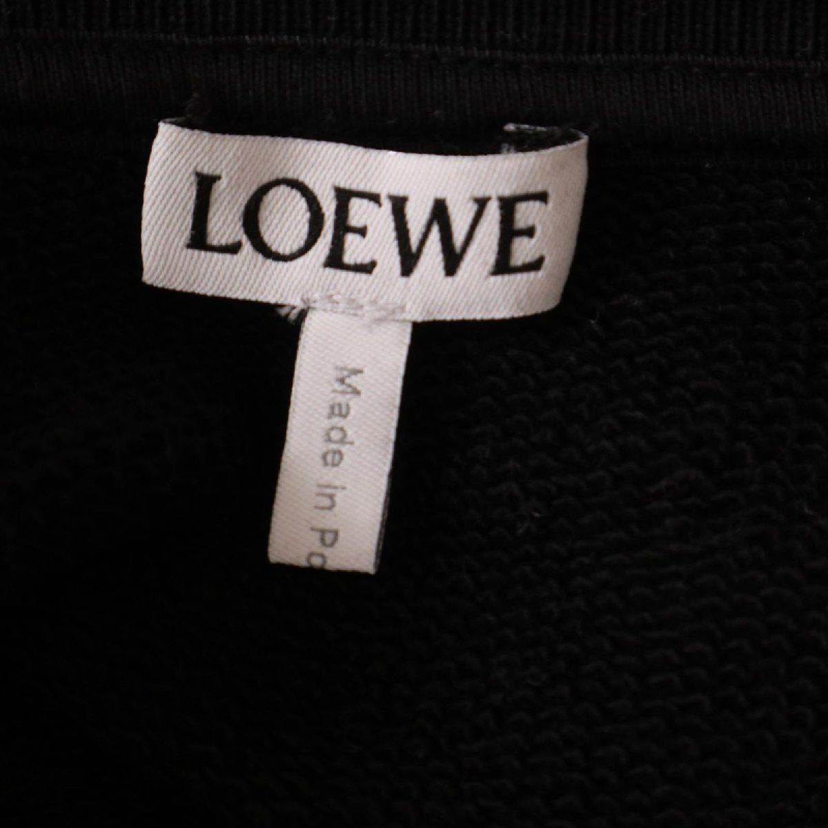 LOEWE ロエベ ブラック H526Y24J07 アナグラム スウェットシャツ ブラック XL トップス コットン メンズ 中古_画像9