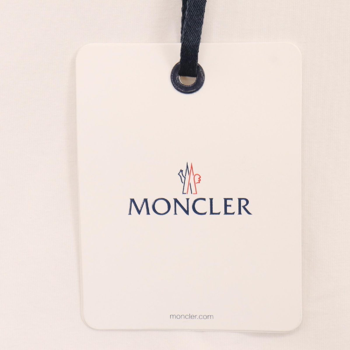 MONCLER モンクレール 22SS 白 トリコロールスリーブ マグリアTシャツ ホワイト XS トップス コットン メンズ 中古_画像9