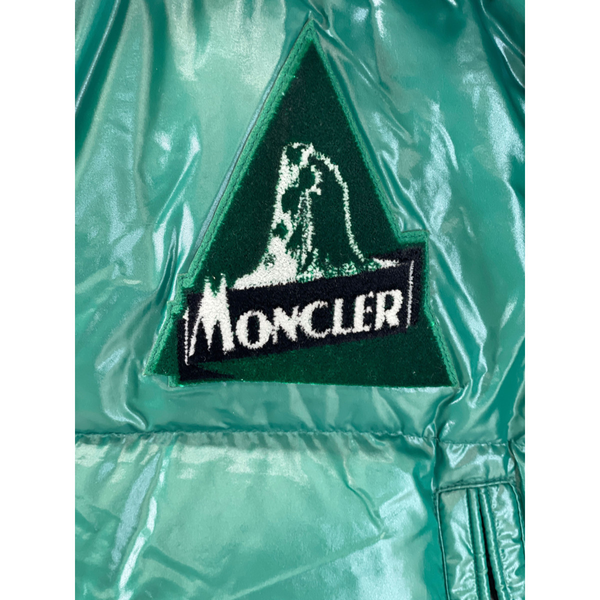 美品/国内正規 MONCLER モンクレール WILSON フード付ダウン ジャケット 3 グリーン メンズ_画像10