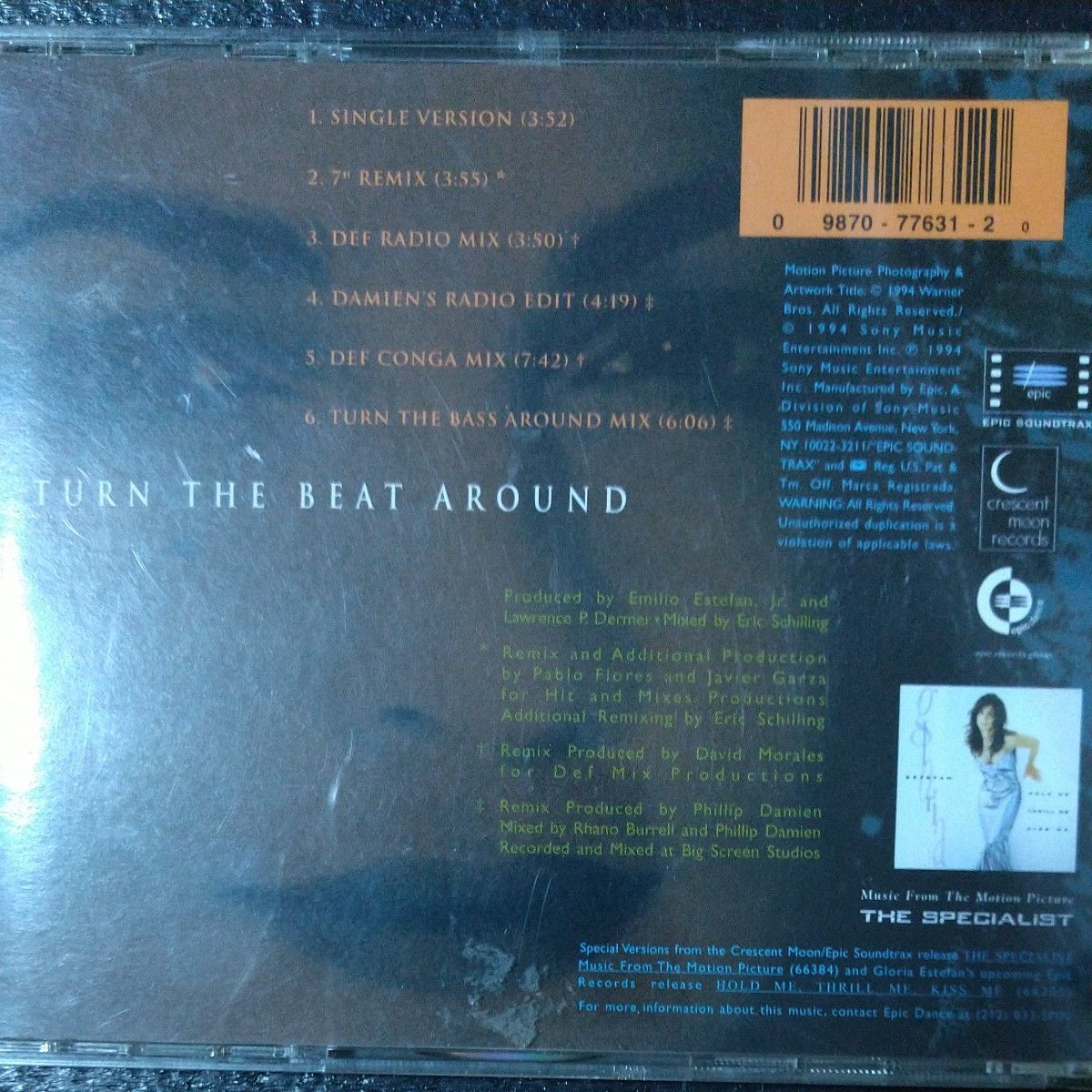 GLORIA ESTEFAN☆TURN THE BEAT AROUND☆DEF MIX☆US 盤 CD Single