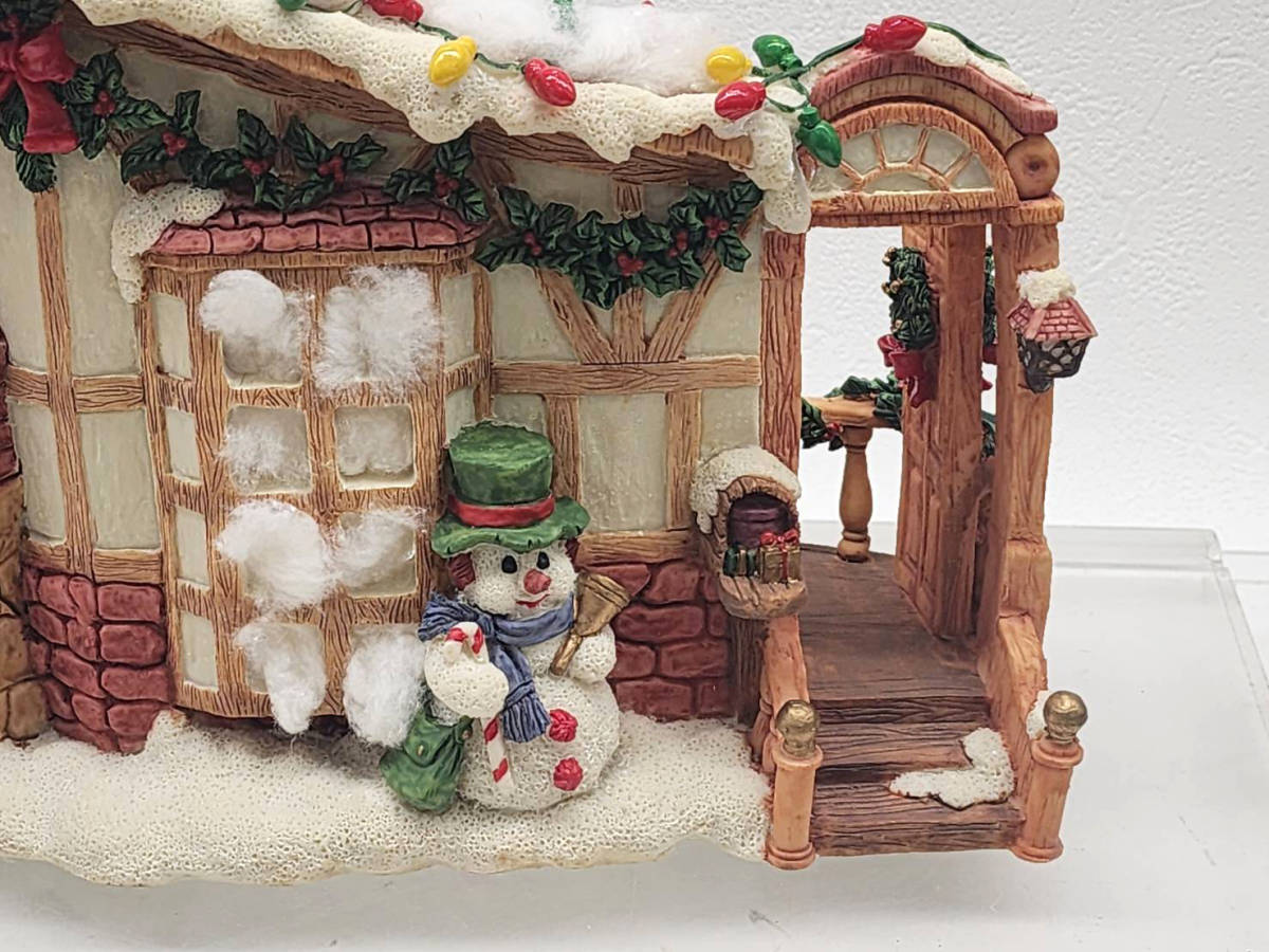 R51206　陶器製　オブジェ　置物　サンタクロース　雪だるま　スノーマン　ハウス　クリスマス　テーブル　飾り　雑貨　現状渡し　_画像4