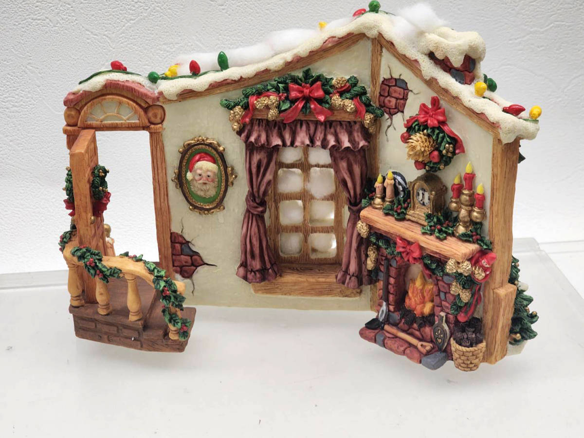 R51206　陶器製　オブジェ　置物　サンタクロース　雪だるま　スノーマン　ハウス　クリスマス　テーブル　飾り　雑貨　現状渡し　_画像6