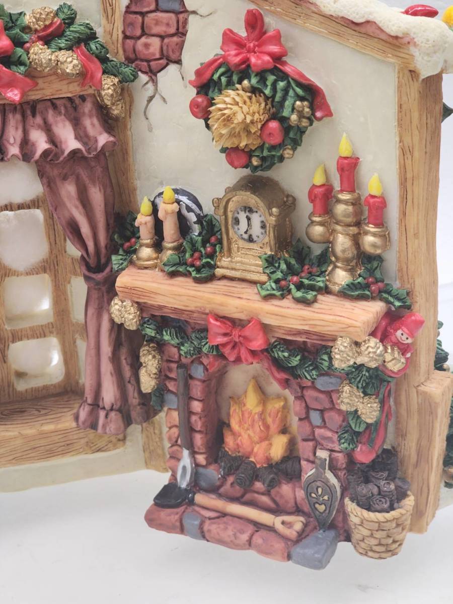 R51206　陶器製　オブジェ　置物　サンタクロース　雪だるま　スノーマン　ハウス　クリスマス　テーブル　飾り　雑貨　現状渡し　_画像7