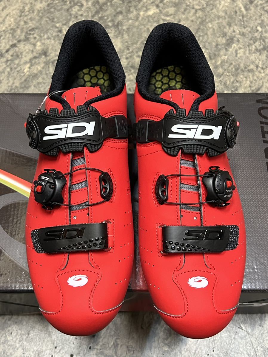 送料込 定価45000円 新品 箱入 自転車用ビンディングシューズ『SIDI ERGO5 42.5サイズ』シディ エルゴ5 マットレッド×ブラック_画像2