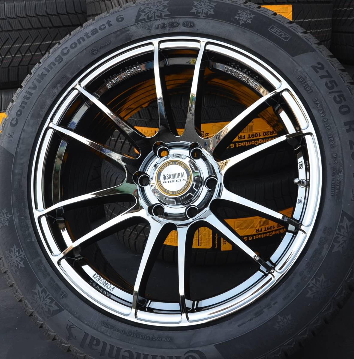 4WD / 2WD　センターキャップ アルミ用 激安 4X4 ( 径: 110mm / 高さ: 60mm ) SAMURAI WHEELS ※1個価格※ ・ (クロームメッキ) - 16INCH_イメージ