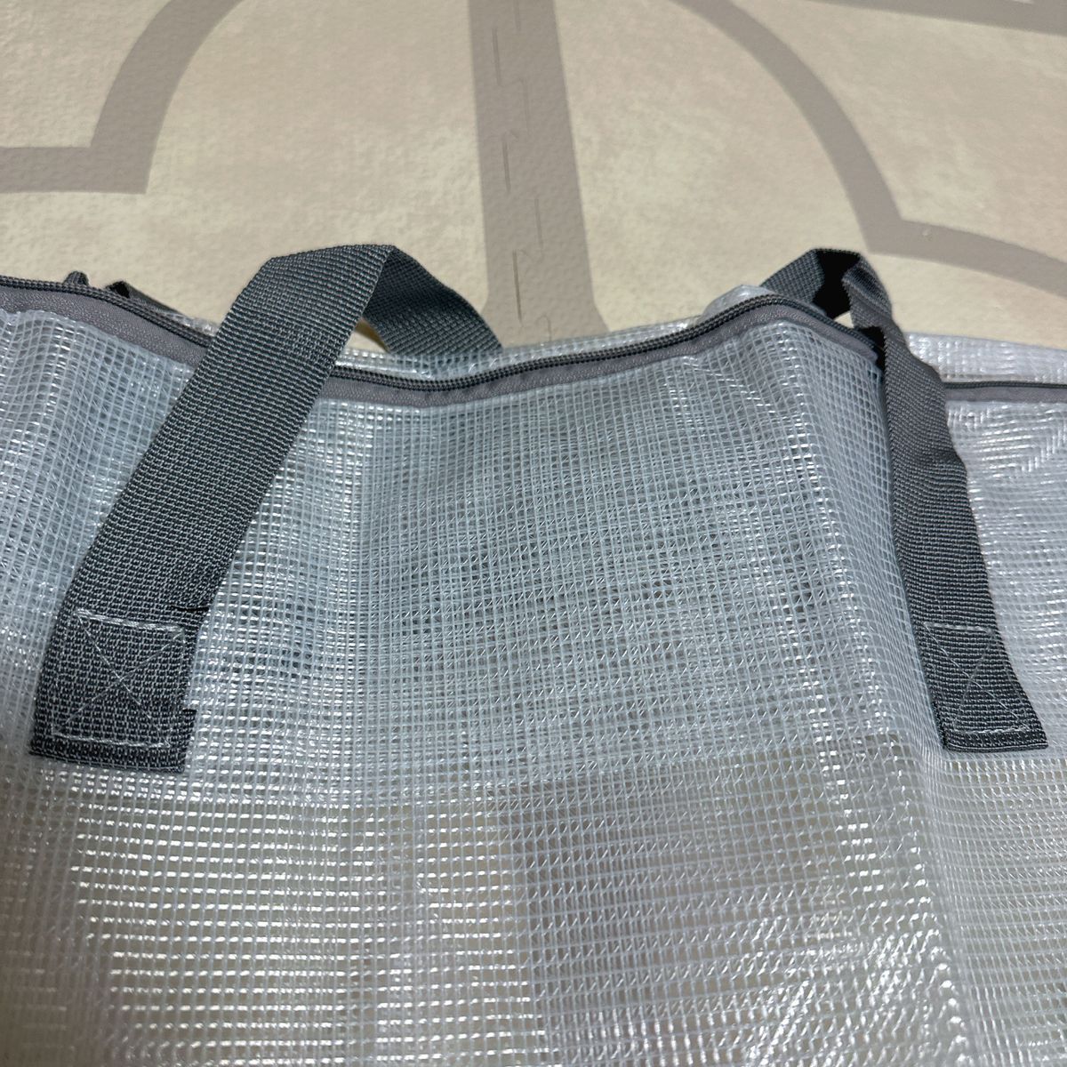 布団 衣類 収納袋 移動しやすい 持ち手付き 半透明仕様 PVC素材 ダブルファスナー 防水 ランドリーバッグ