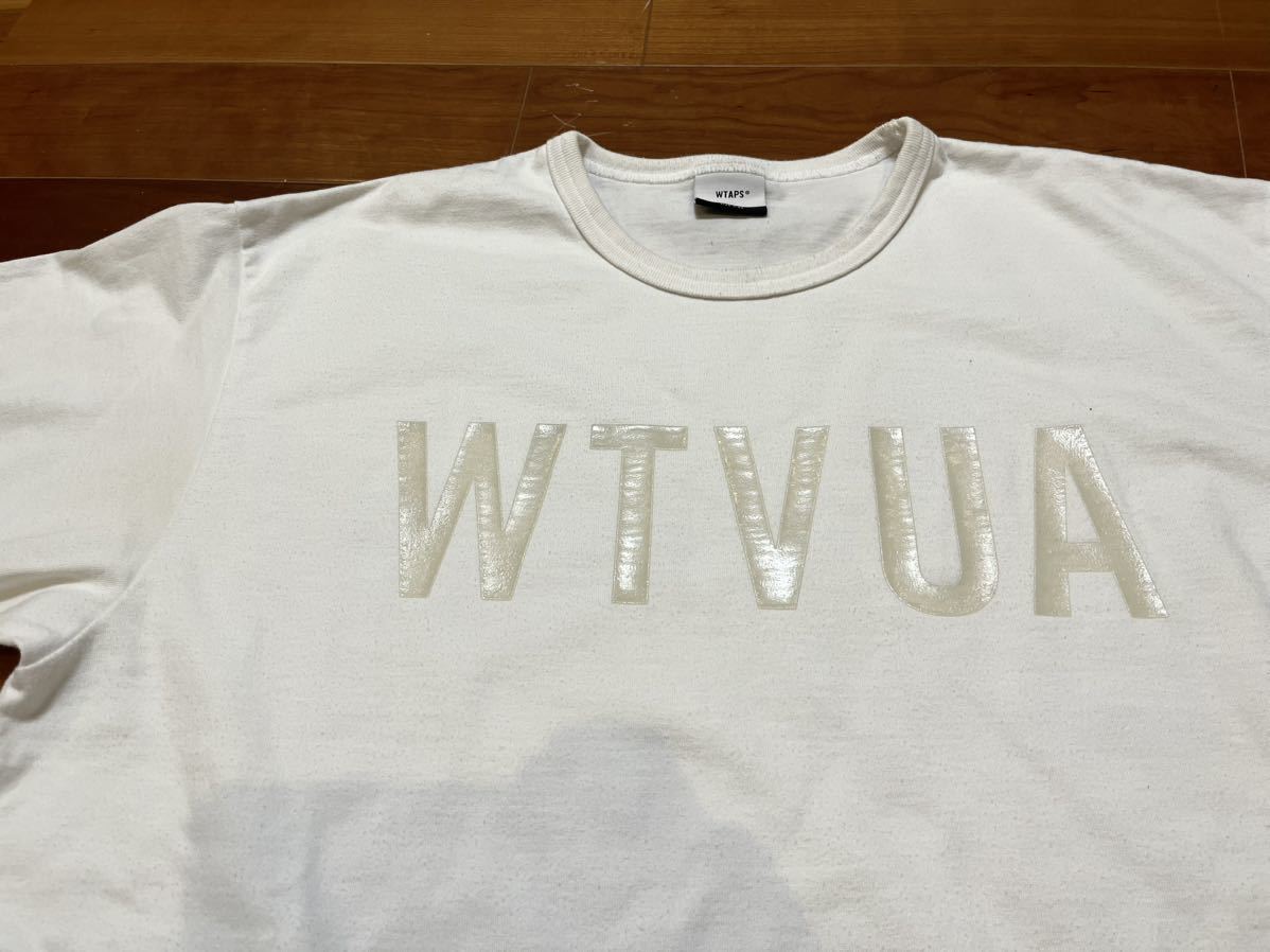 WTAPS ラバープリントTシャツ 白 M 2 design ss WTVUA FPAR DESCENDANT 半袖 ロゴ_画像1