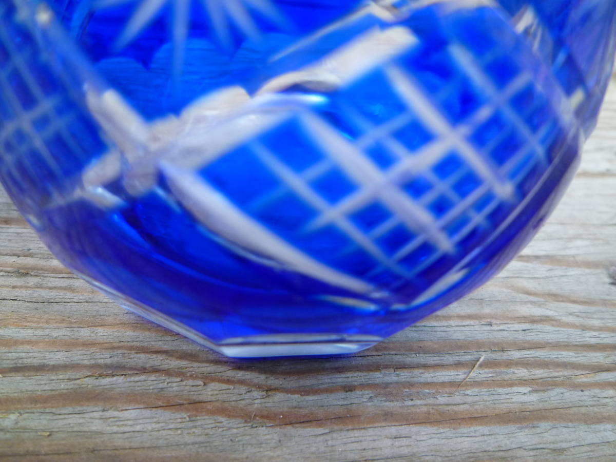 M5895 切子ガラス グラス 2ケセット タンブラー 色被硝子 冷茶 （3012)_画像5