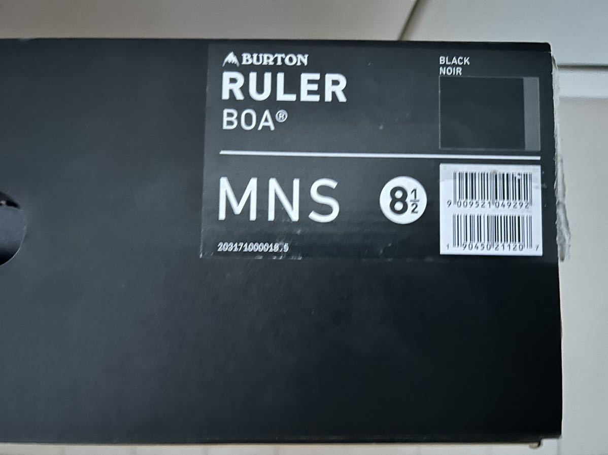 burton バートン スノーボードブーツ メンズ RULER BOA 2019-20年モデル 8.5 26.5cm BLACK