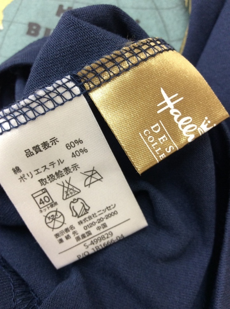 ニッセン タグ付き 紺×前プリントTシャツ サイズM_画像7