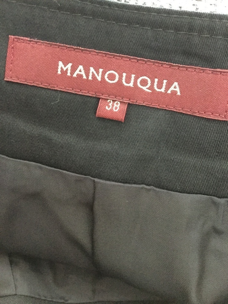 MANOUQUA 黒白mixスカート サイズ38_画像4