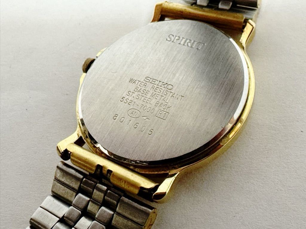 1円スタート / SEIKO セイコー SPIRIT スピリット 5S21-7000 クオーツ メンズ 腕時計_画像7