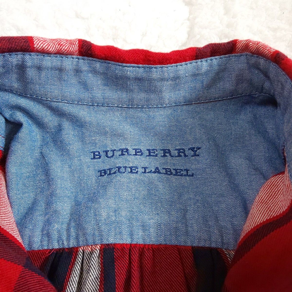 BURBERRY  BLUE LABEL  バーバリー 赤チェックのネルシャツ