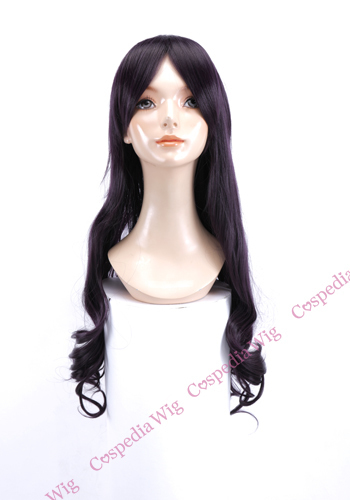 《Неиспользованный》 Cosperia cospedia Wig Long Weave Natural Wave Violet Black Cosplay 《Outlet》 TAC23