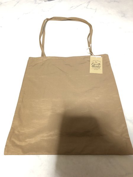 《未使用》[アースメイド] camisia code tote E5657 474668 ベージュ シンプルデザイン 約35×35cmサイズ《アウトレット》TO50_画像5