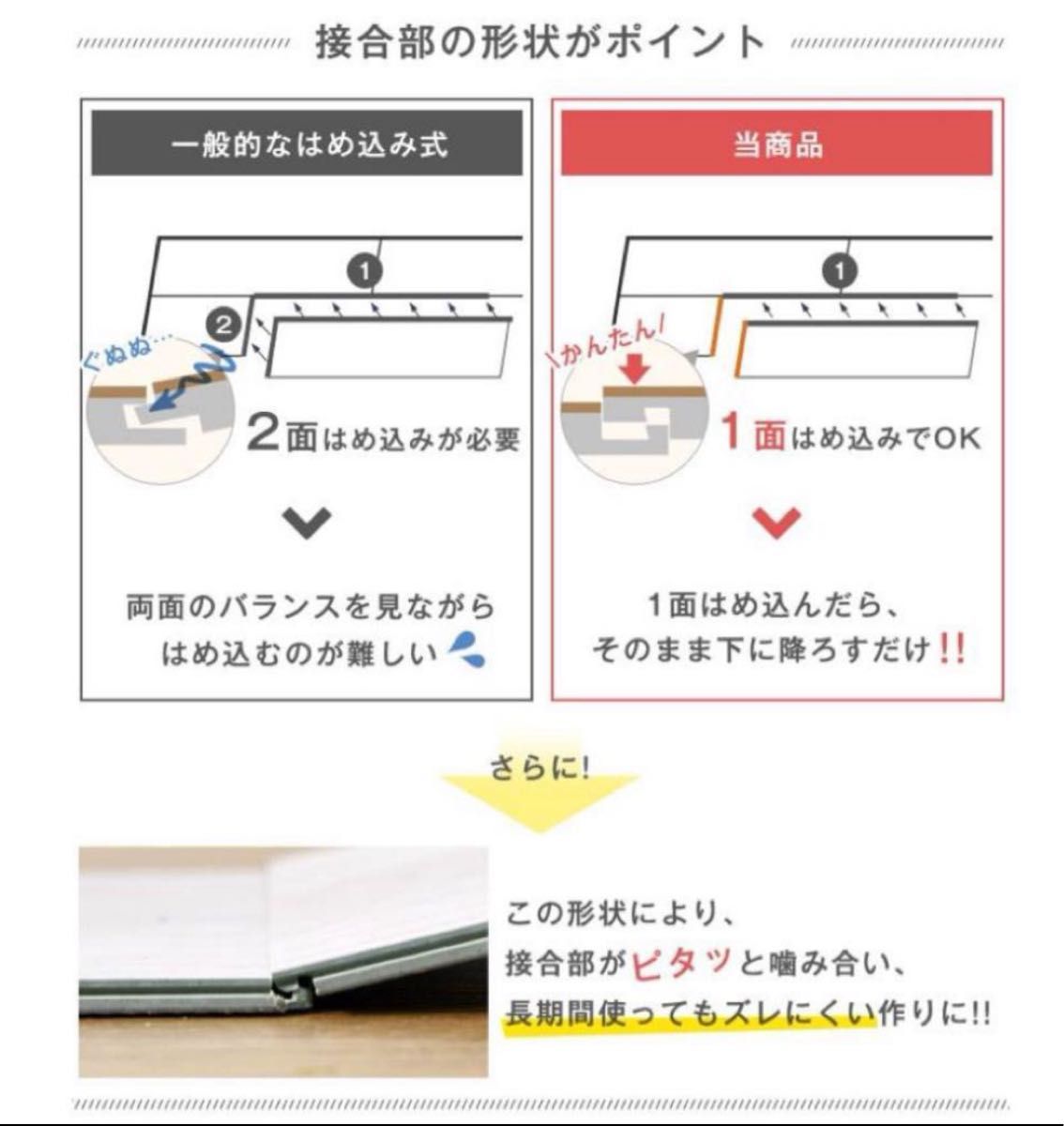 未使用　タンスのゲン フロアタイル ヴィンテージブラウン 6枚 おしゃれ オールシーズン