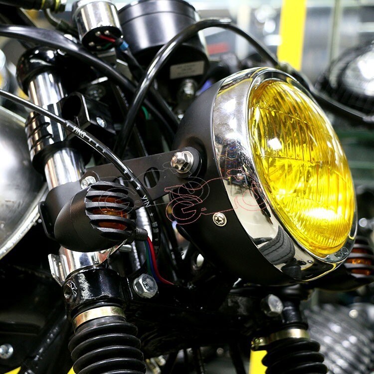 バイク レトロヘッドライトバイク修理された 12 12V 汎用 35 ワットスクータースポットライトモーターフロントライトモトヘッド_画像6