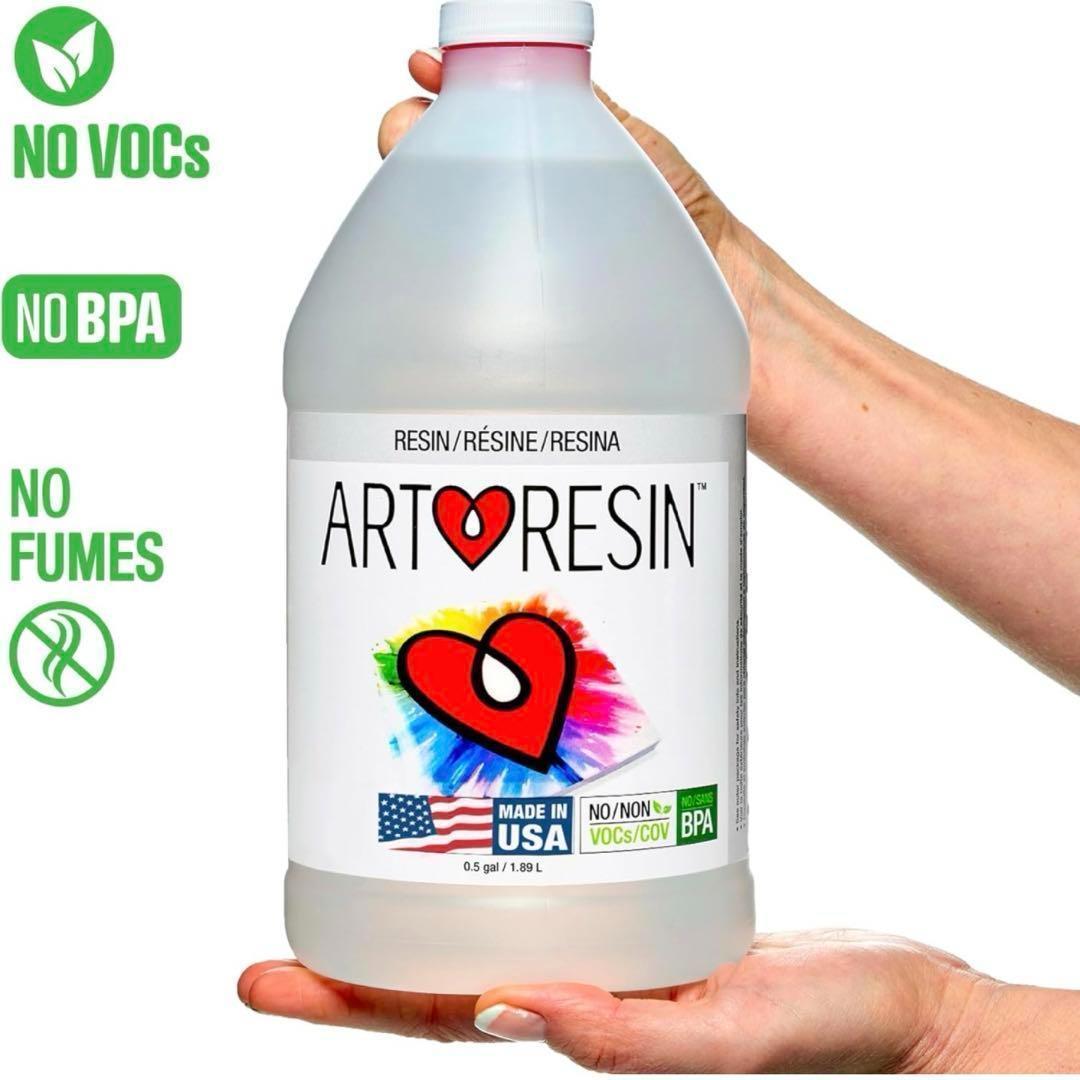 ★ArtResin エポキシ樹脂 レジン液 透明 クリア 非毒性 3.78L