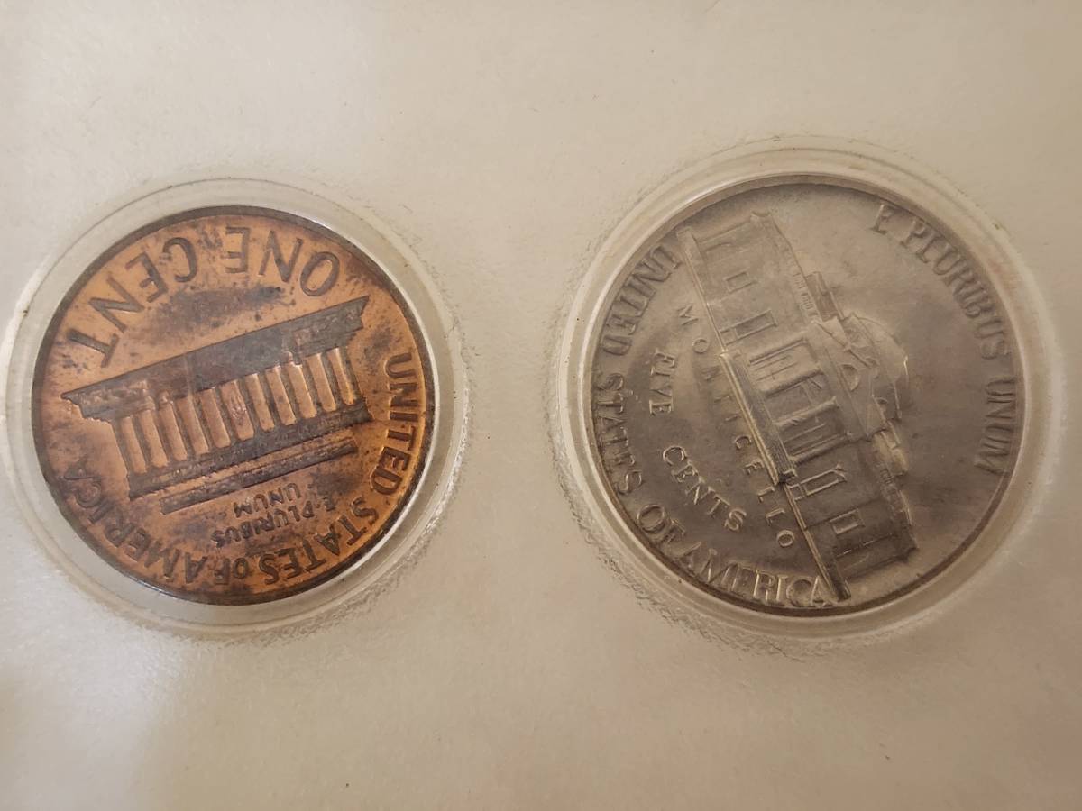 WHITMAN ホイットマン アメリカ リバティコインセット 5枚 USA LIBERTY 1964年×3枚 1973年×1枚 1972年×1枚 外国コイン_画像8