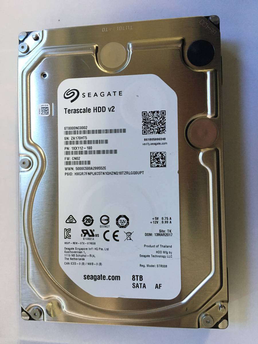 Seagate 8TB Terascale Enterprise HDD 7200RPM 3.5"; SATA / № 154_画像1