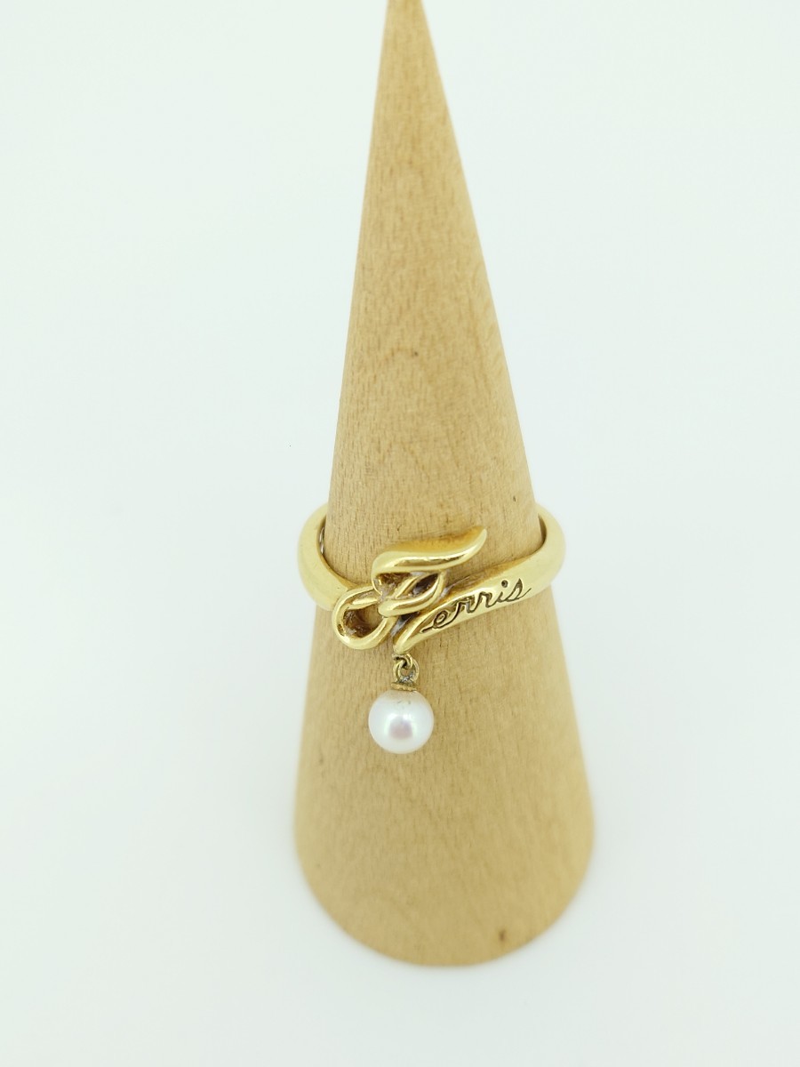  Mikimoto MIKIMOTO жемчуг кольцо подвешивание k18YG #13