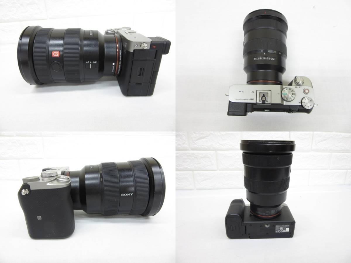 12D652SZ◎SONY ソニー デジタル一眼カメラ α7C ILCE-7CL 海外モデル/レンズ FE2.8/16-35 GM SEL1635GM 動作品 収納ケース付◎中古_画像2