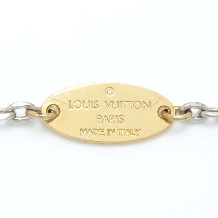 LOUIS VUITTON Louis Vuitton латунь re Logo любитель браслет M68077 комбинированный цвет Gold x серебряный /291017[ б/у ]