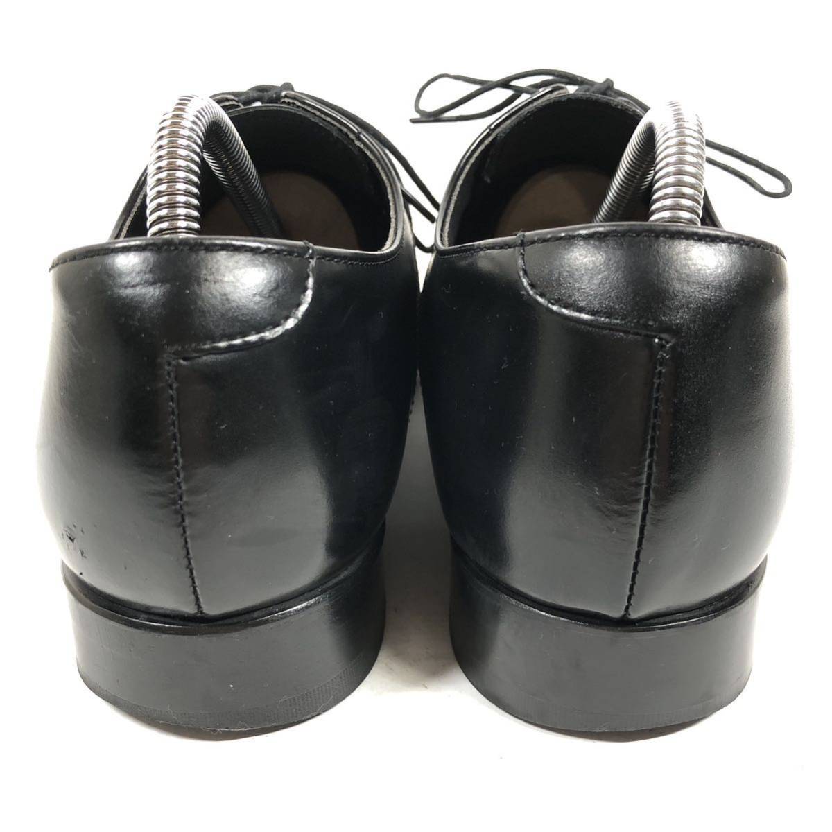 【リーガル】基準内 REGAL 靴 25cm 黒 スワールトゥ ビジネスシューズ 外羽根式 本革 レザー 男性用 メンズ 日本製 25_画像3