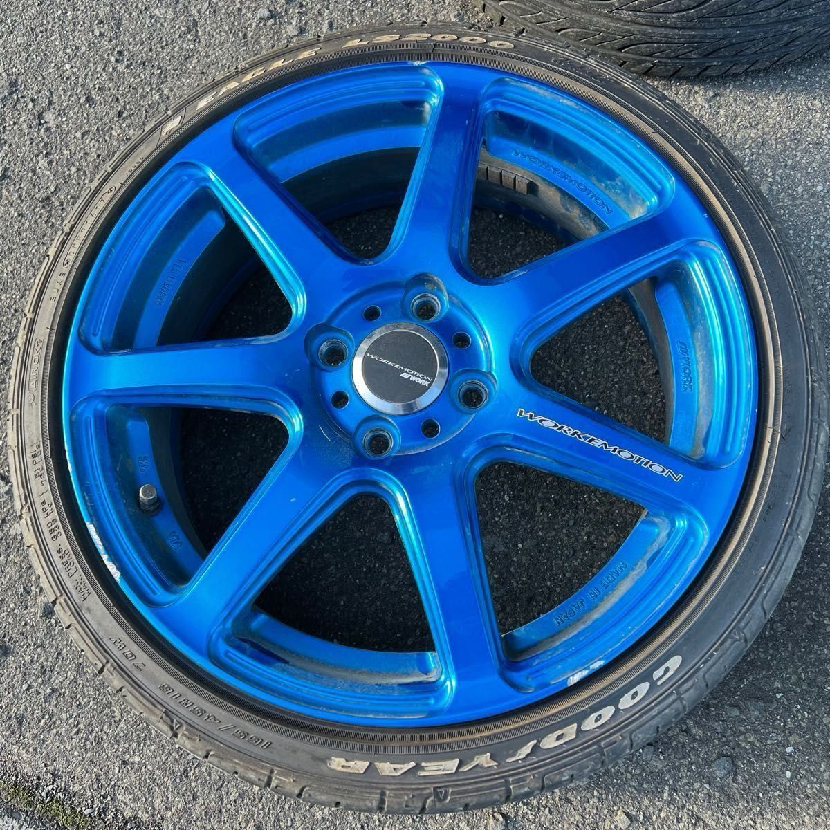 WORK EMOTION T7R キャンディブルー　16×5.5J センターキャップ付き