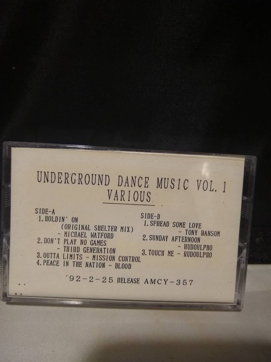 C8674 кассетная лента Underground Dance Music Vol. 1 Michael Watford Third Generation Mission Control Tony Ransom промо 