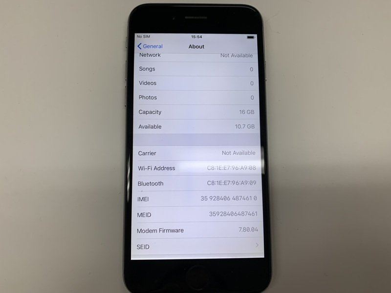 DY756 SoftBank iPhone6 スペースグレイ 16GB 判定○ ジャンク ロックOFF_画像3