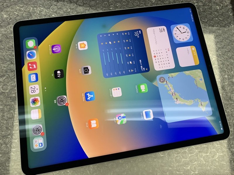 DY283 SIMフリー iPad Pro 12.9インチ 第5世代 Wi-Fi+Cellular A2461 シルバー 256GB ジャンク ロックOFF_画像1