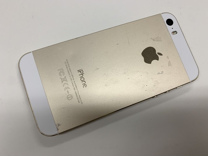 DZ756 SoftBank iPhone5s ゴールド 16GB 判定○ ジャンク ロックOFF_画像2