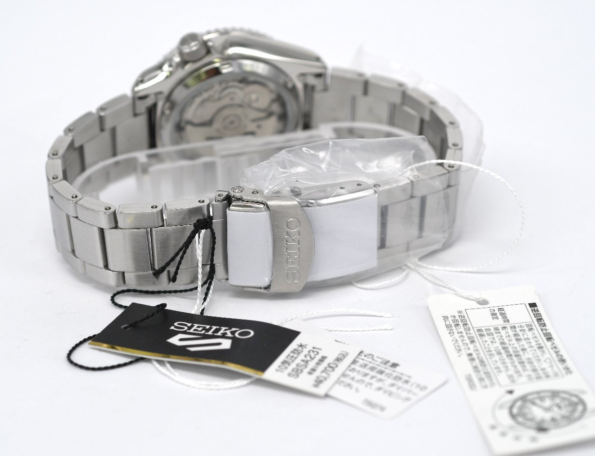 [未使用品] 稼働品【SEIKO】セイコー SEIKO5 セイコー5スポーツ SBSA231 4R36-14B0 オレンジ メンズ 裏スケルトン 自動巻 箱付_画像6