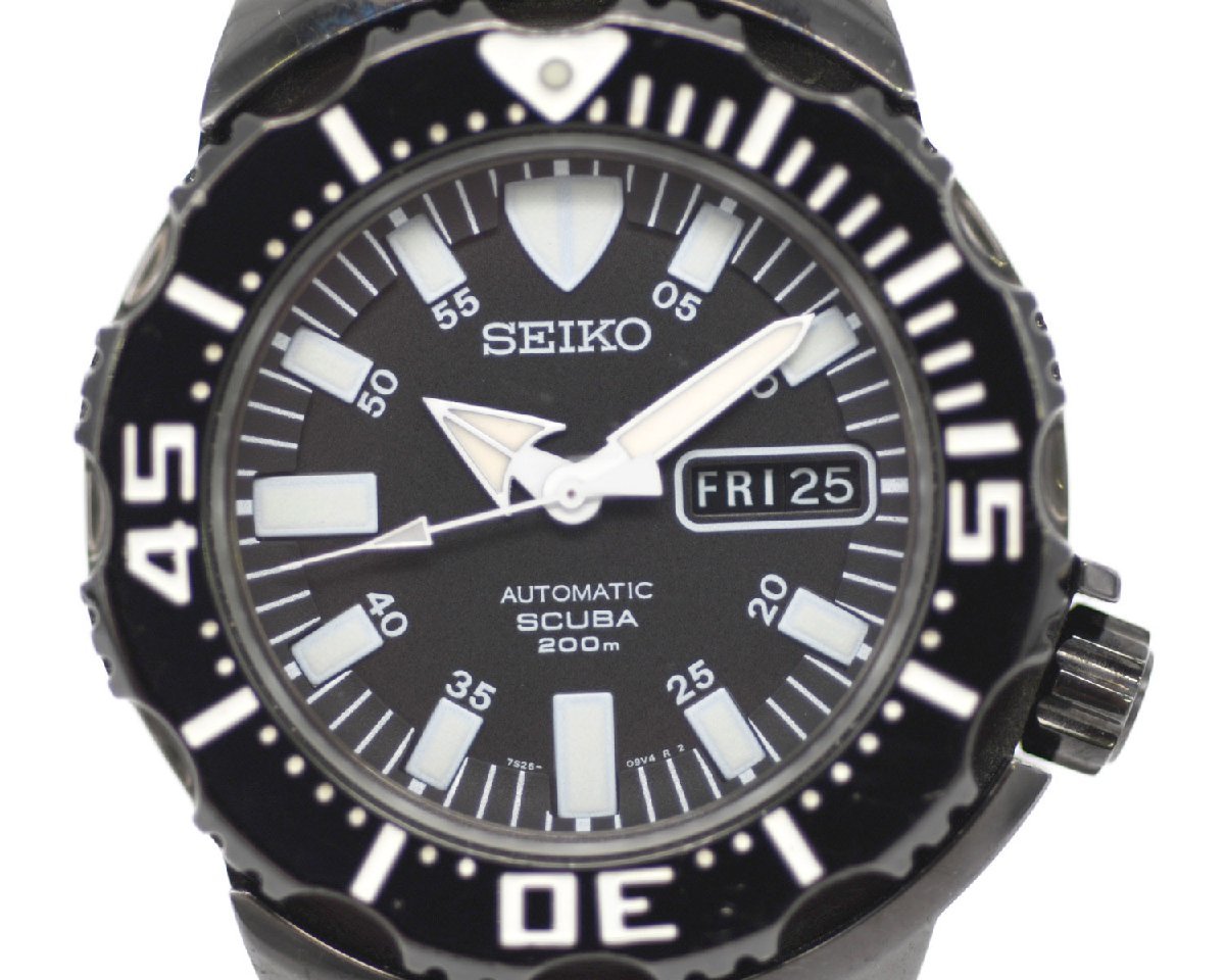 [中古品] 稼働品【SEIKO】セイコー ダイバーズ SCUBA 200m 7S26-03G0 ナイトモンスター メンズ 自動巻 純正ブレス 中古品_画像1