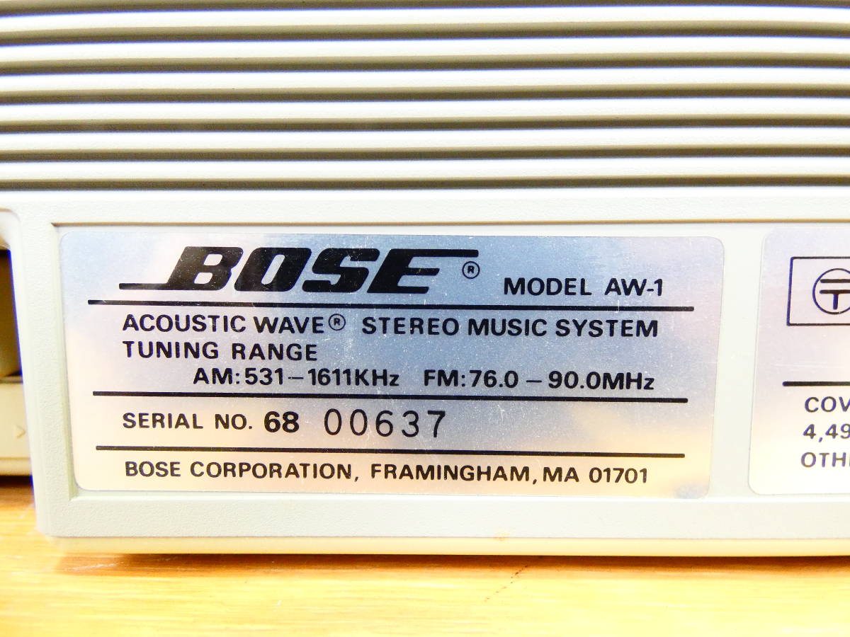 BOSE ボーズ Acoustic Wave stereo music system ラジカセ AW-1 音響機器 オーディオ ※ジャンク/通電OK！ @120 (12)_画像7