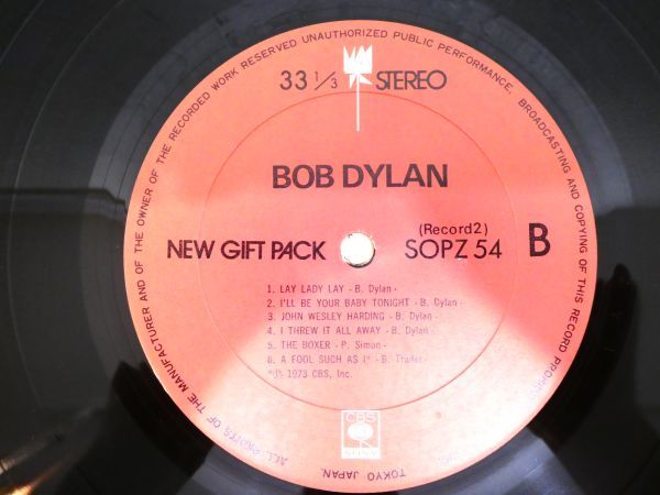 S) ●(W-43) BOB DYLAN ボブ・ディラン 「 S.T. 」 2LP-BOX 帯付き SOPZ-53～54 @80_画像8