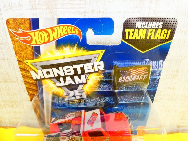 未開封！Hot wheels Monster Jam BACKDRAFT ホットウィール モンスタートラック ミニカー @送料520円(12-4)_画像3