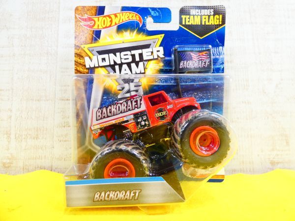 未開封！Hot wheels Monster Jam BACKDRAFT ホットウィール モンスタートラック ミニカー @送料520円(12-4)_画像1