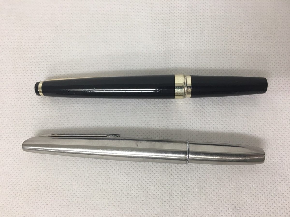 【D-1502】PLATINUM プラチナ Elite エリート ペン先 18K 万年筆 2点　セット　まとめて 現状品【千円市場】_画像3