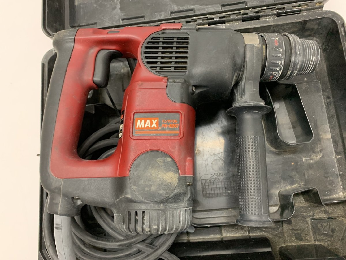 【N2-0899】MAX マックス ハンマドリル PK-R261 電動工具 ケース付 現状品【千円市場】_画像3