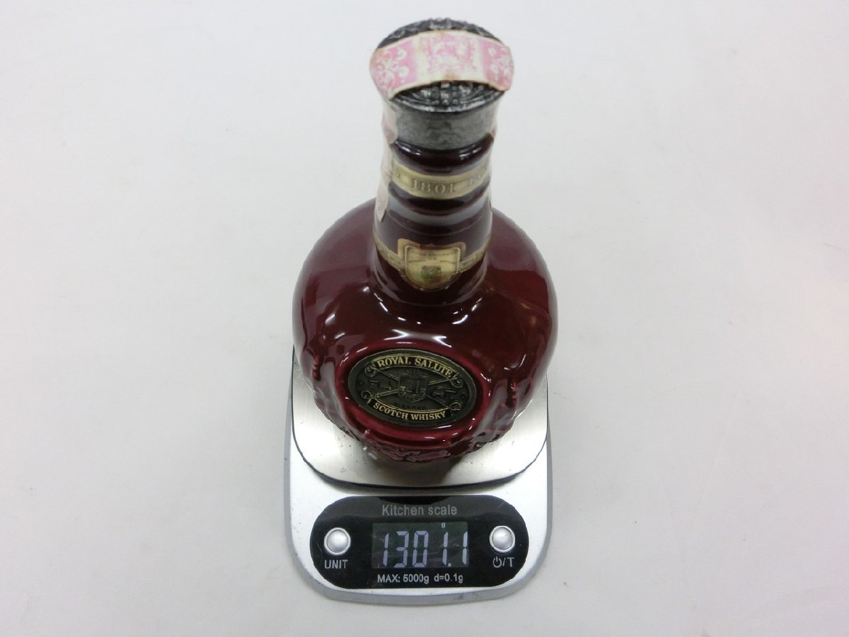 【O-6000】未開栓 ROYAL SALUTE ロイヤルサルート 21年 赤 陶器ボトル 700ml スコッチウイスキー【千円市場】_画像8