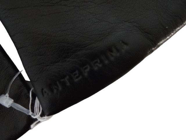 新品未使用 アンテプリマ ANTEPRIMA 手袋 羊革 本革 レザー フィオーリ ブラック 黒色 花 小花 21cm レディース 防寒 裏地_画像5
