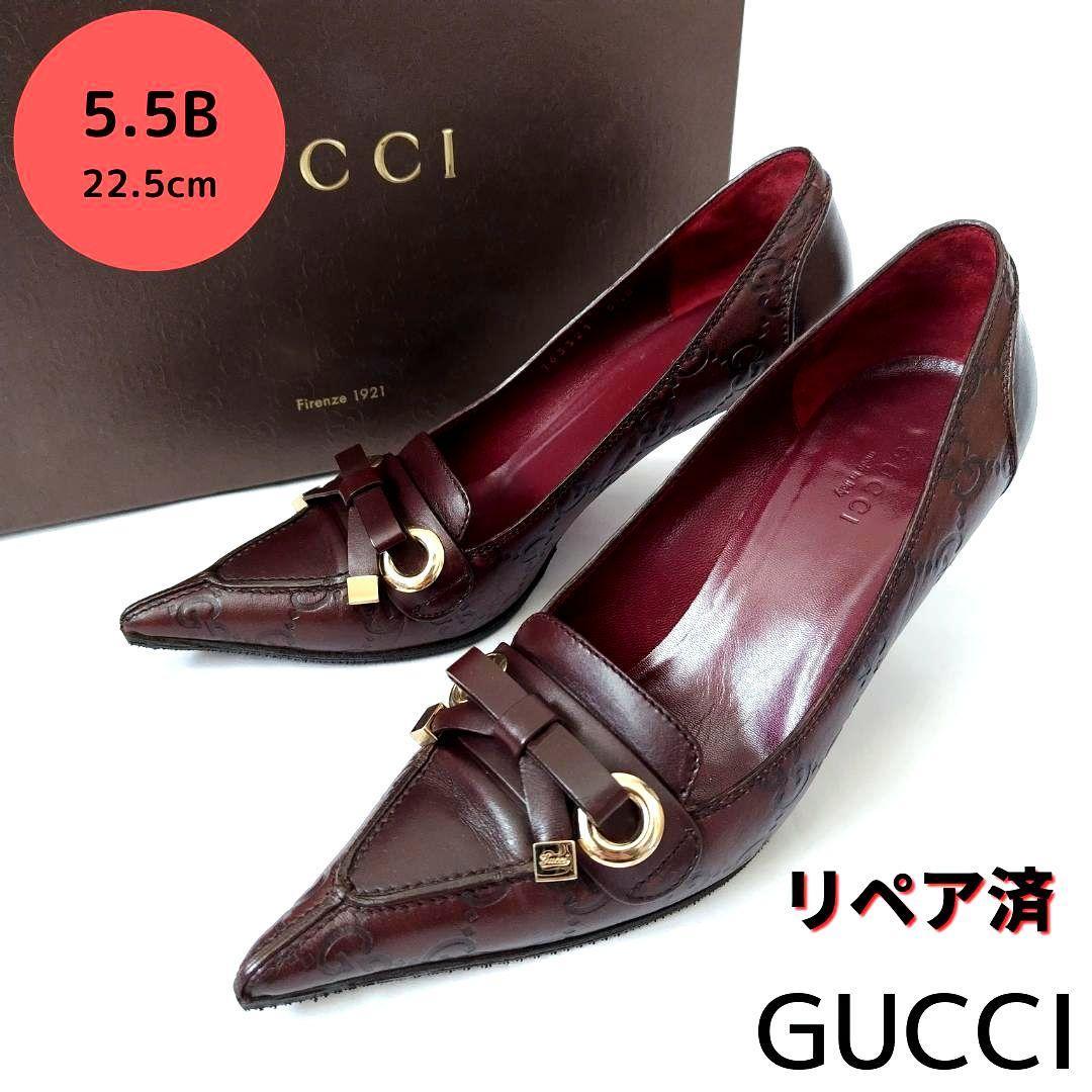 美品箱付き☆GUCCI【グッチ】GGレザー モノグラム柄_画像1