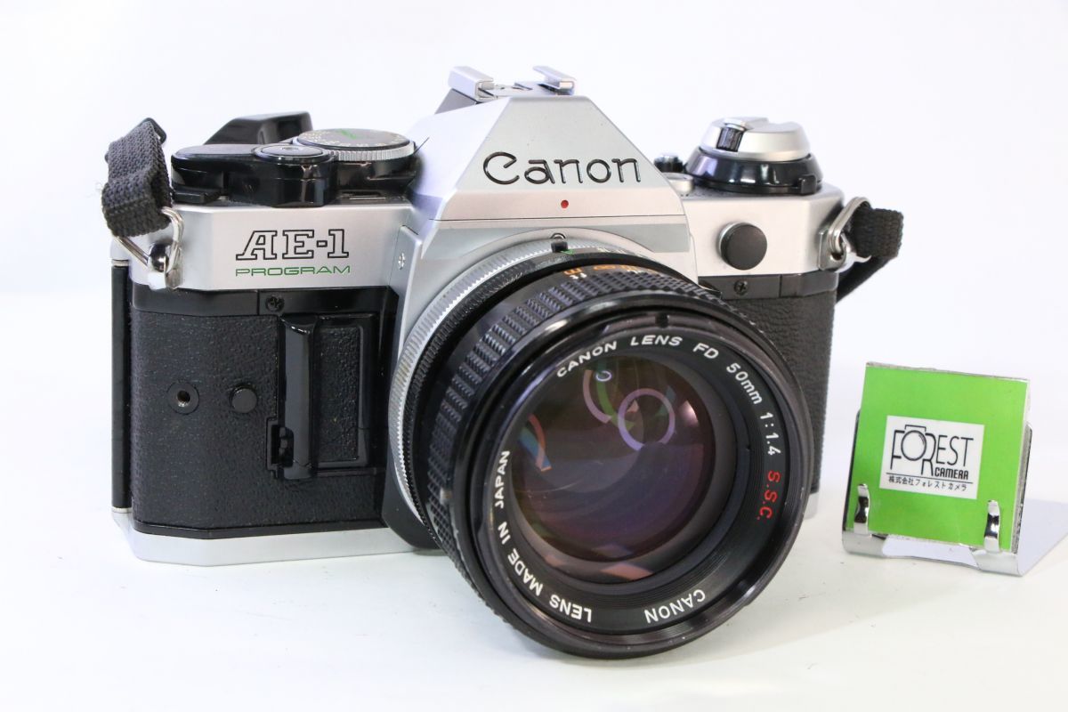 【同梱歓迎】実用■Canon AE-1 PROGRAM ボディ+50mm F1.4 S.S.C■シャッター全速・露出計完動・絞り完動・鳴きなし・割れあり■511