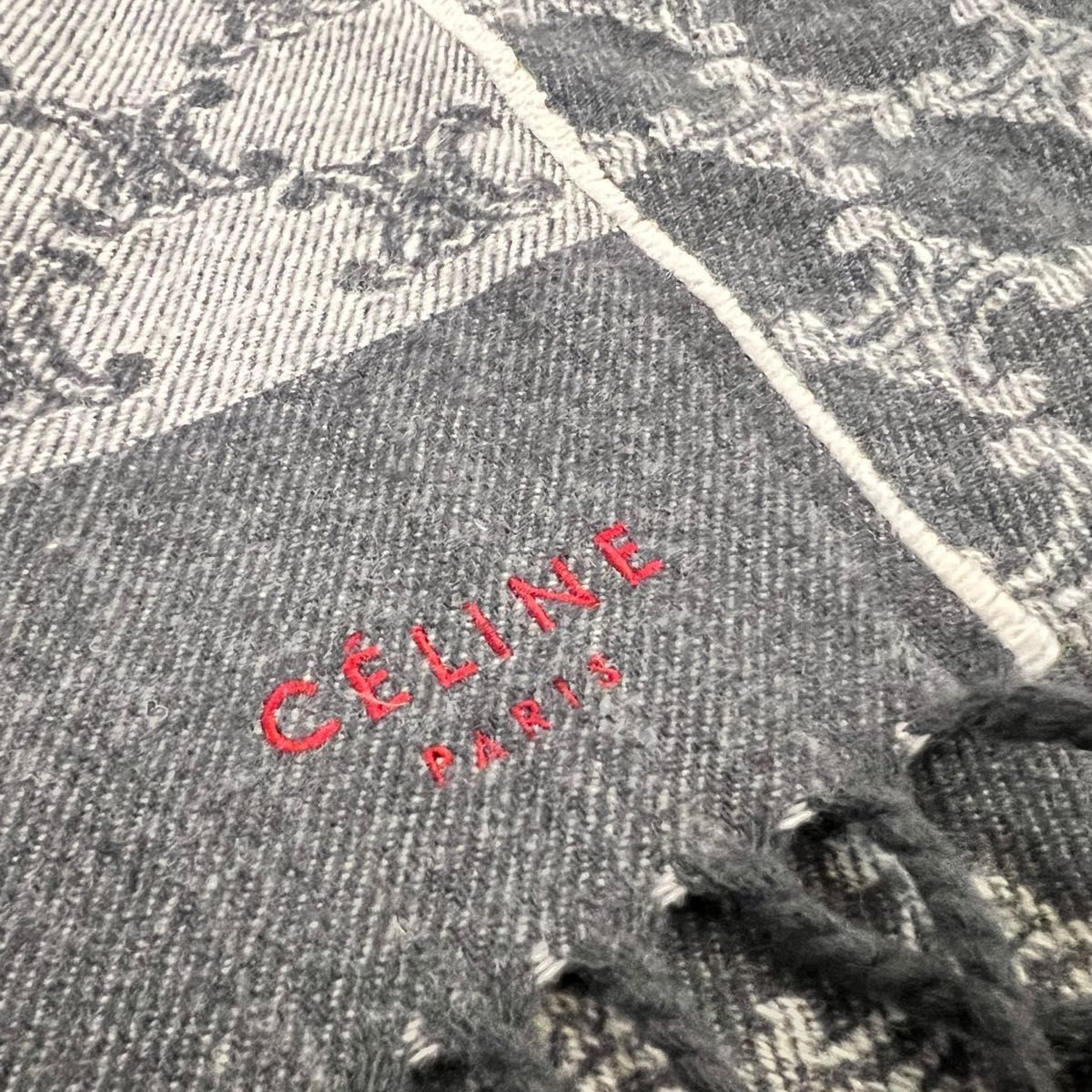 交渉歓迎 セリーヌ CELINE 70×140 ブランケット ストール 交渉歓迎 セリーヌ CELINE 70×140 ブランケット ストール