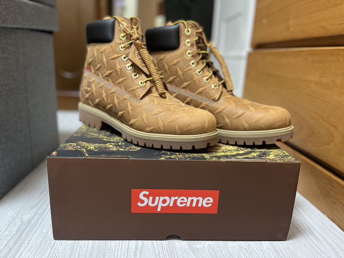 Supreme Timberland Diamond Plate 6inch Premium Waterproof Boot Wheat_画像2