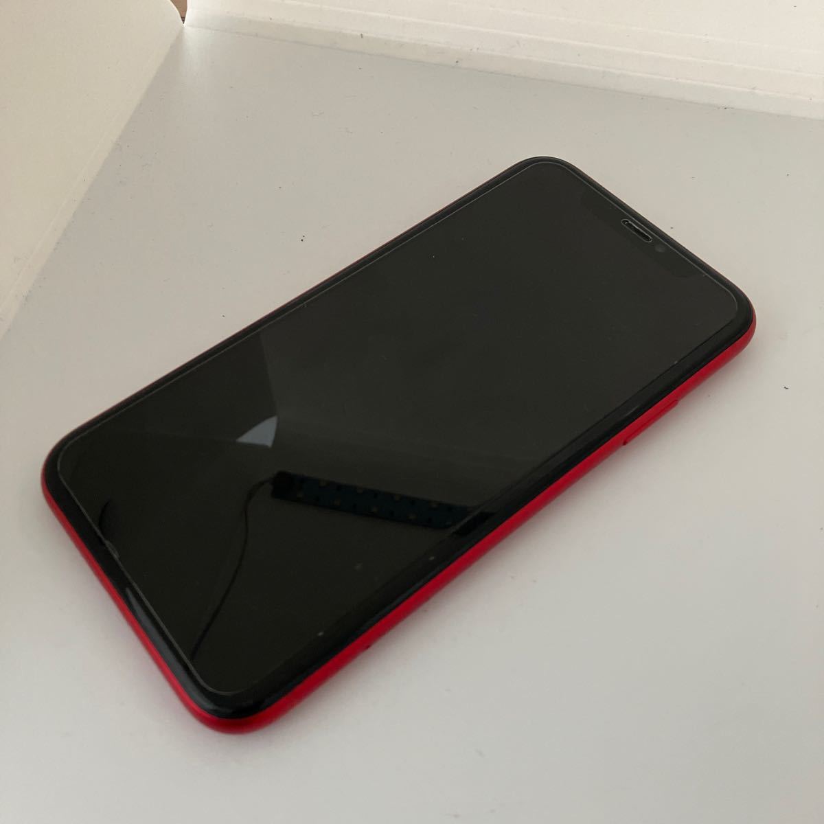 ▽【500円スタート】iPhone11 PRODUCT RED 128G MWM32J/A C6KZP1GN73G IMEI SIMフリー 356564100063309 稼動品 初期化済み_画像8